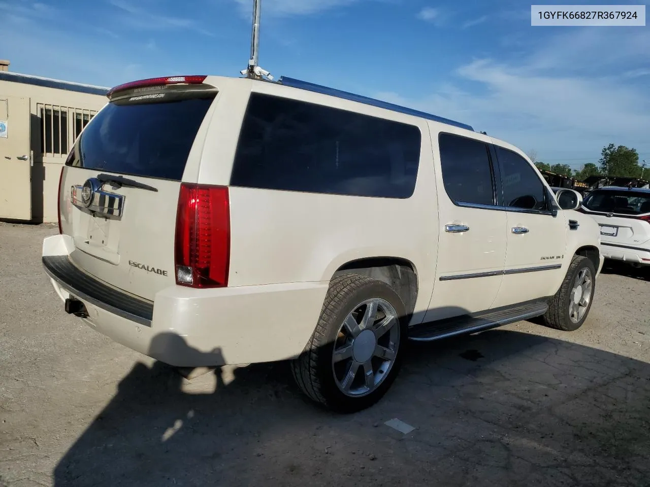 2007 Cadillac Escalade Esv VIN: 1GYFK66827R367924 Lot: 57932714