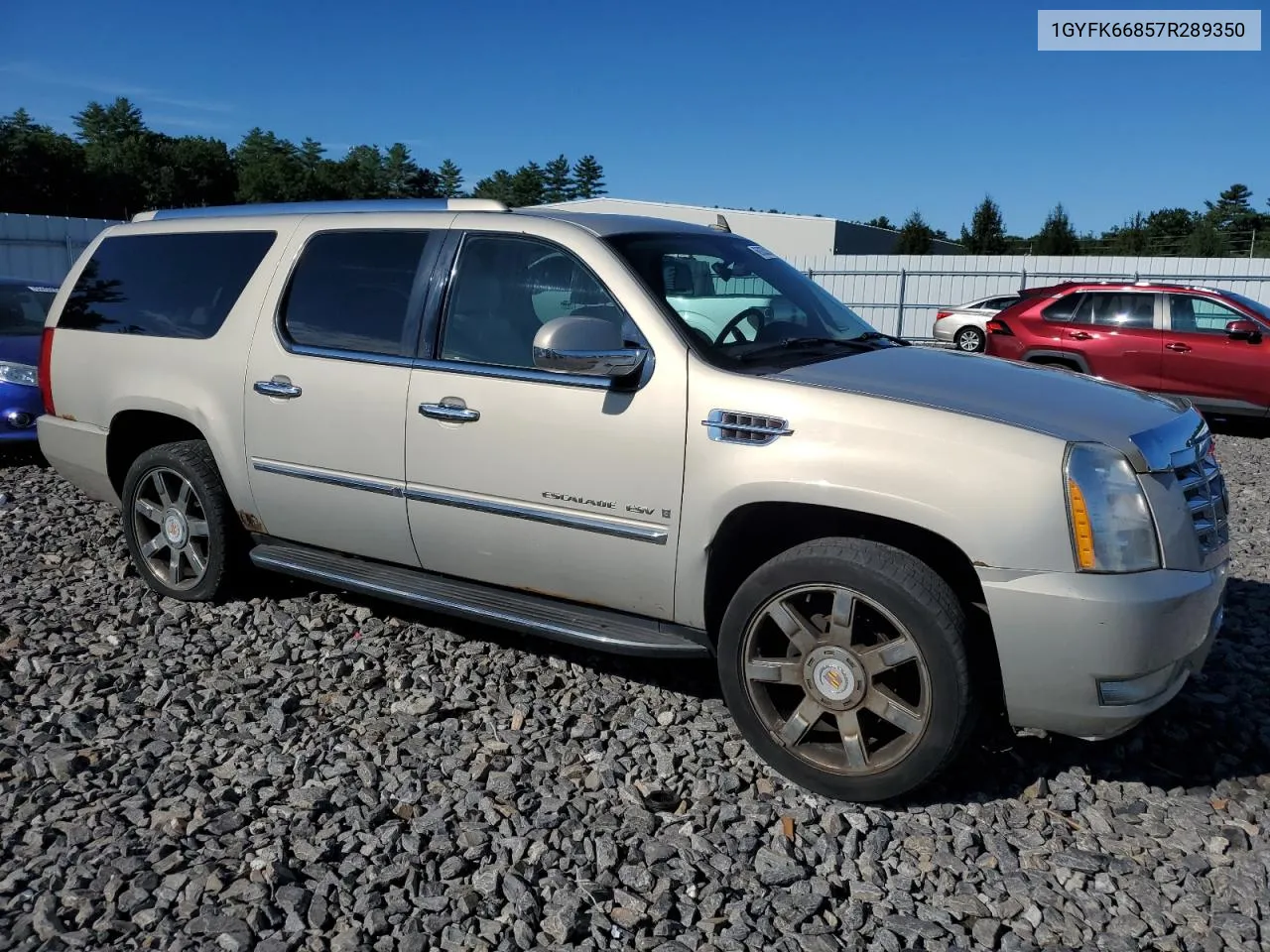 2007 Cadillac Escalade Esv VIN: 1GYFK66857R289350 Lot: 69335214