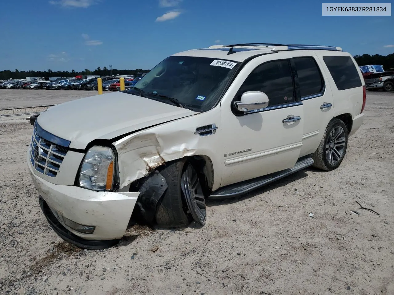 2007 Cadillac Escalade Luxury VIN: 1GYFK63837R281834 Lot: 70588204