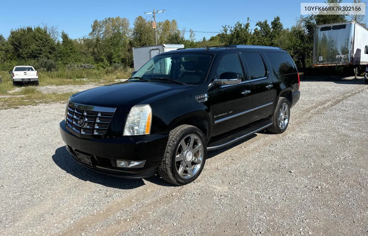 2007 Cadillac Escalade E VIN: 1GYFK668X7R302156 Lot: 73502814