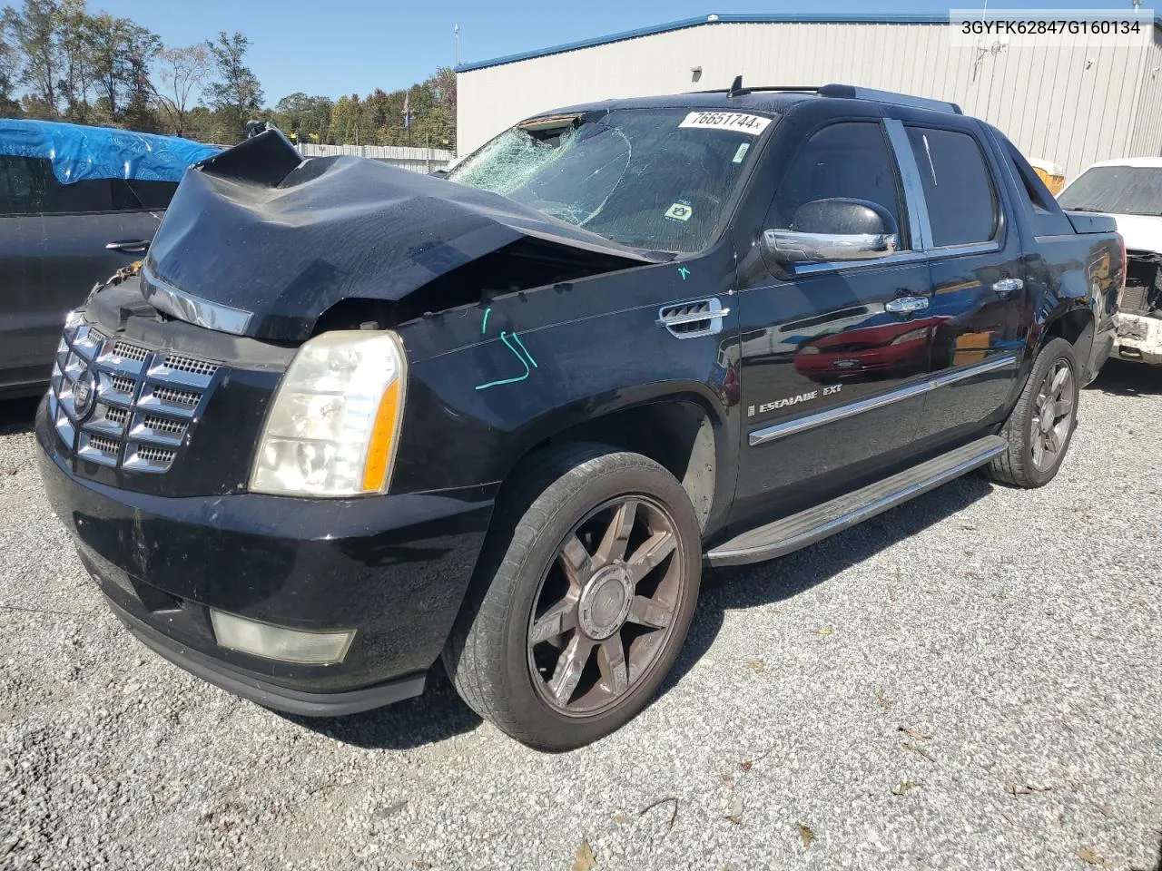 2007 Cadillac Escalade Ext VIN: 3GYFK62847G160134 Lot: 76651744