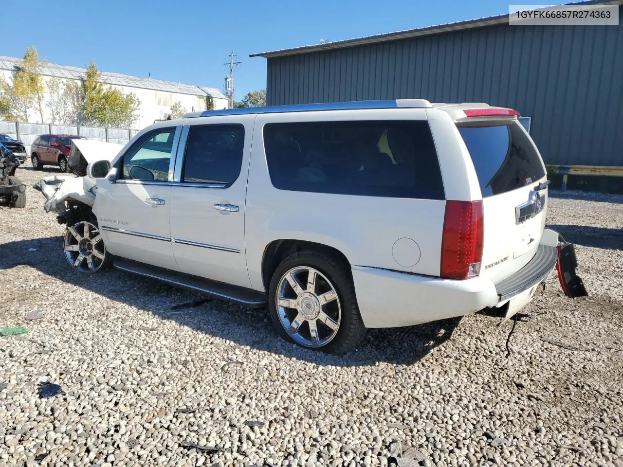 2007 Cadillac Escalade Esv VIN: 1GYFK66857R274363 Lot: 76666004