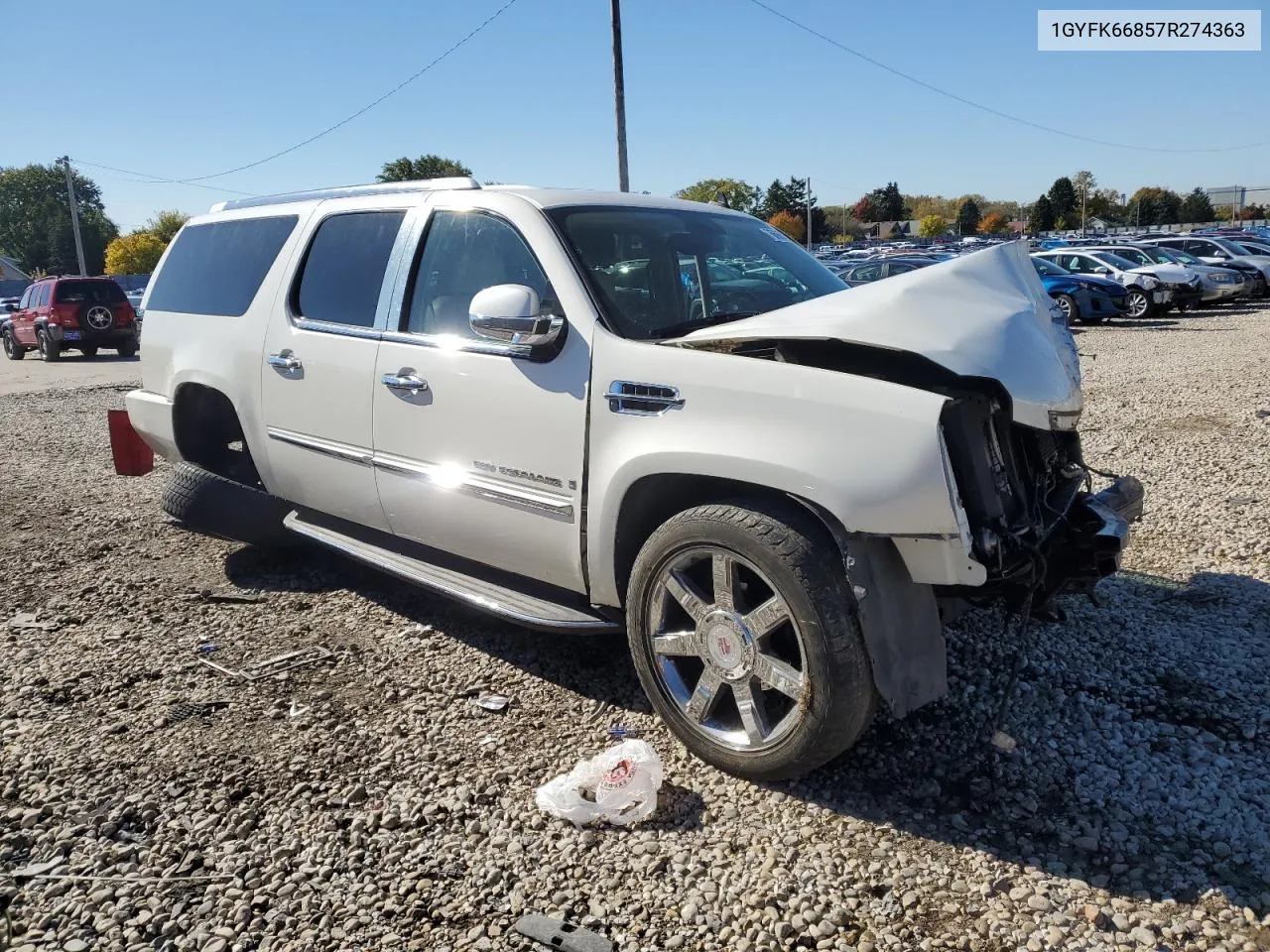 2007 Cadillac Escalade Esv VIN: 1GYFK66857R274363 Lot: 76666004