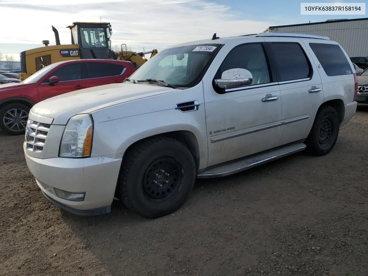 2007 Cadillac Escalade Luxury VIN: 1GYFK63837R158194 Lot: 77877534