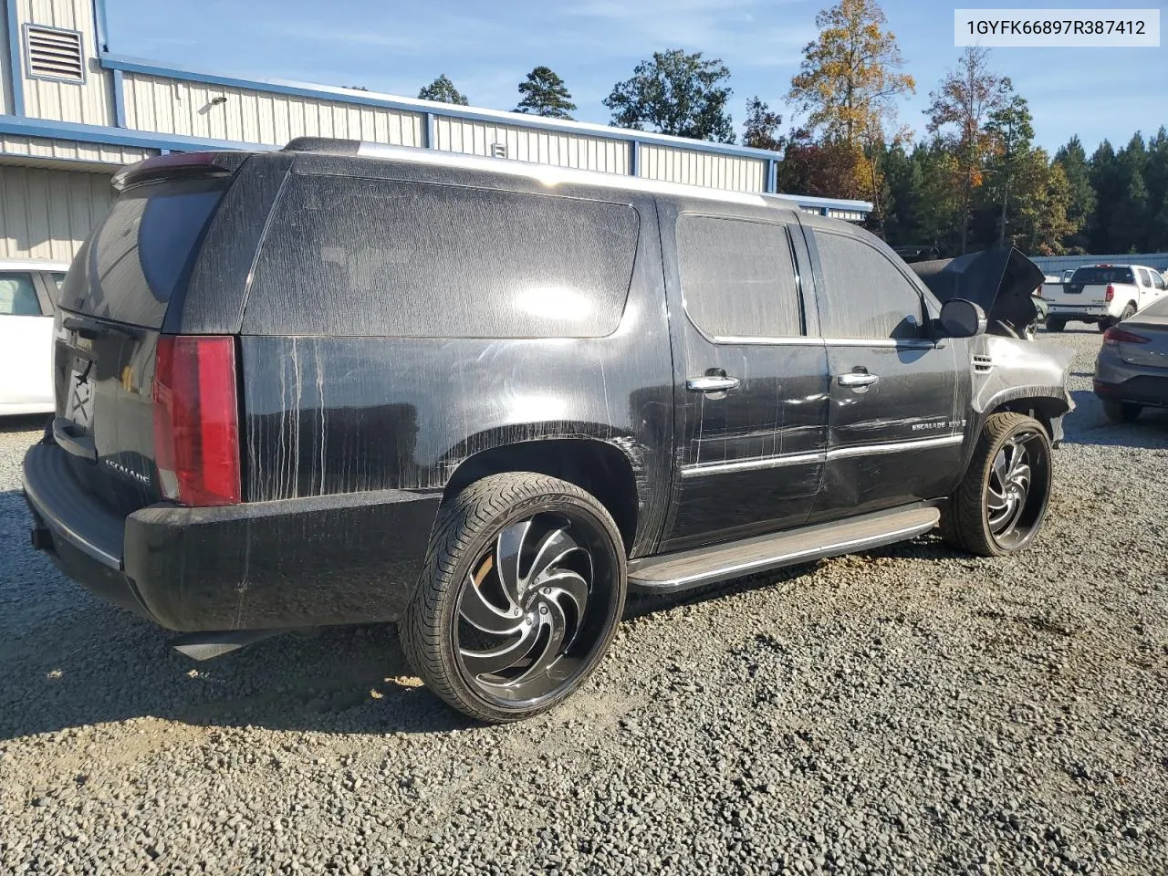 2007 Cadillac Escalade Esv VIN: 1GYFK66897R387412 Lot: 77978004