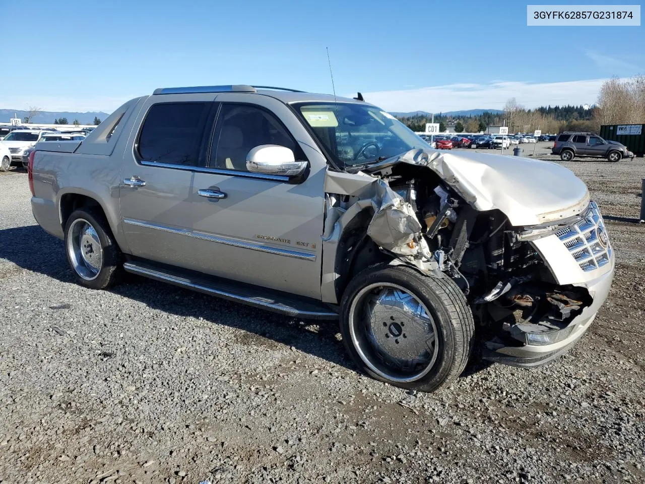 2007 Cadillac Escalade Ext VIN: 3GYFK62857G231874 Lot: 79722004