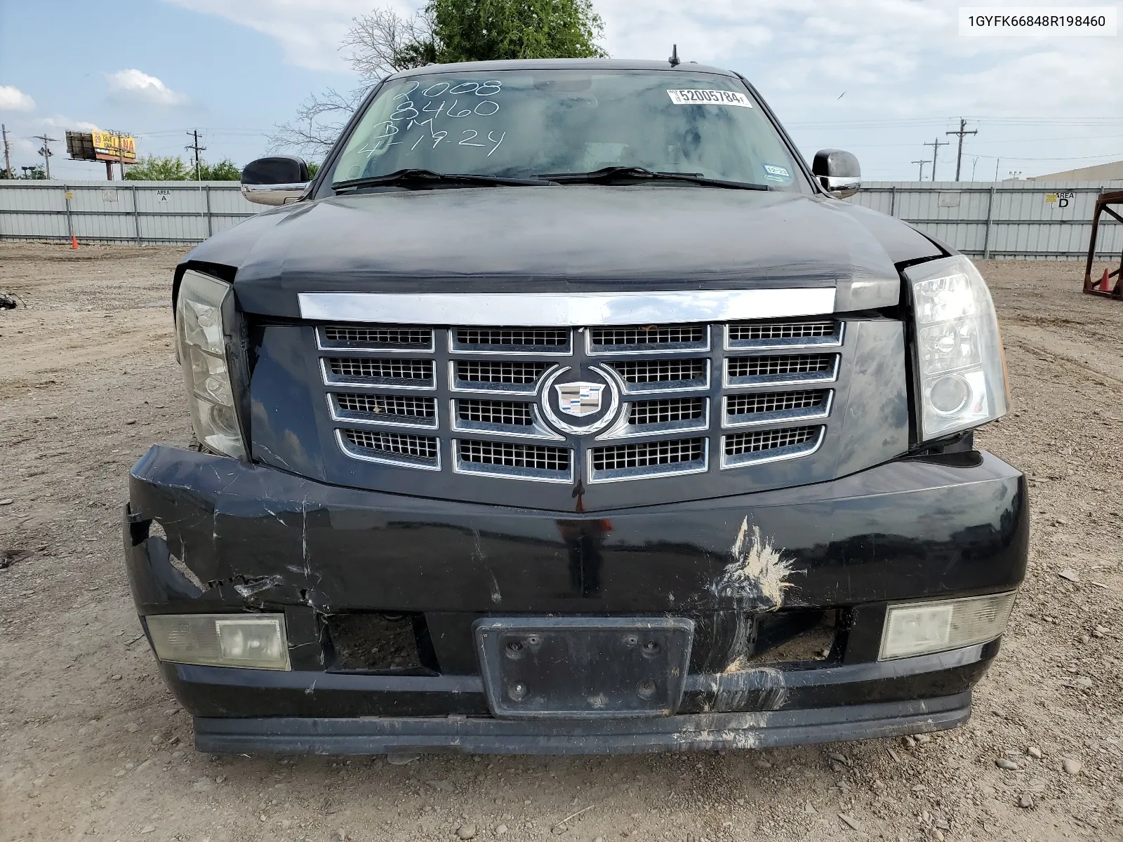 2008 Cadillac Escalade Esv VIN: 1GYFK66848R198460 Lot: 61517784