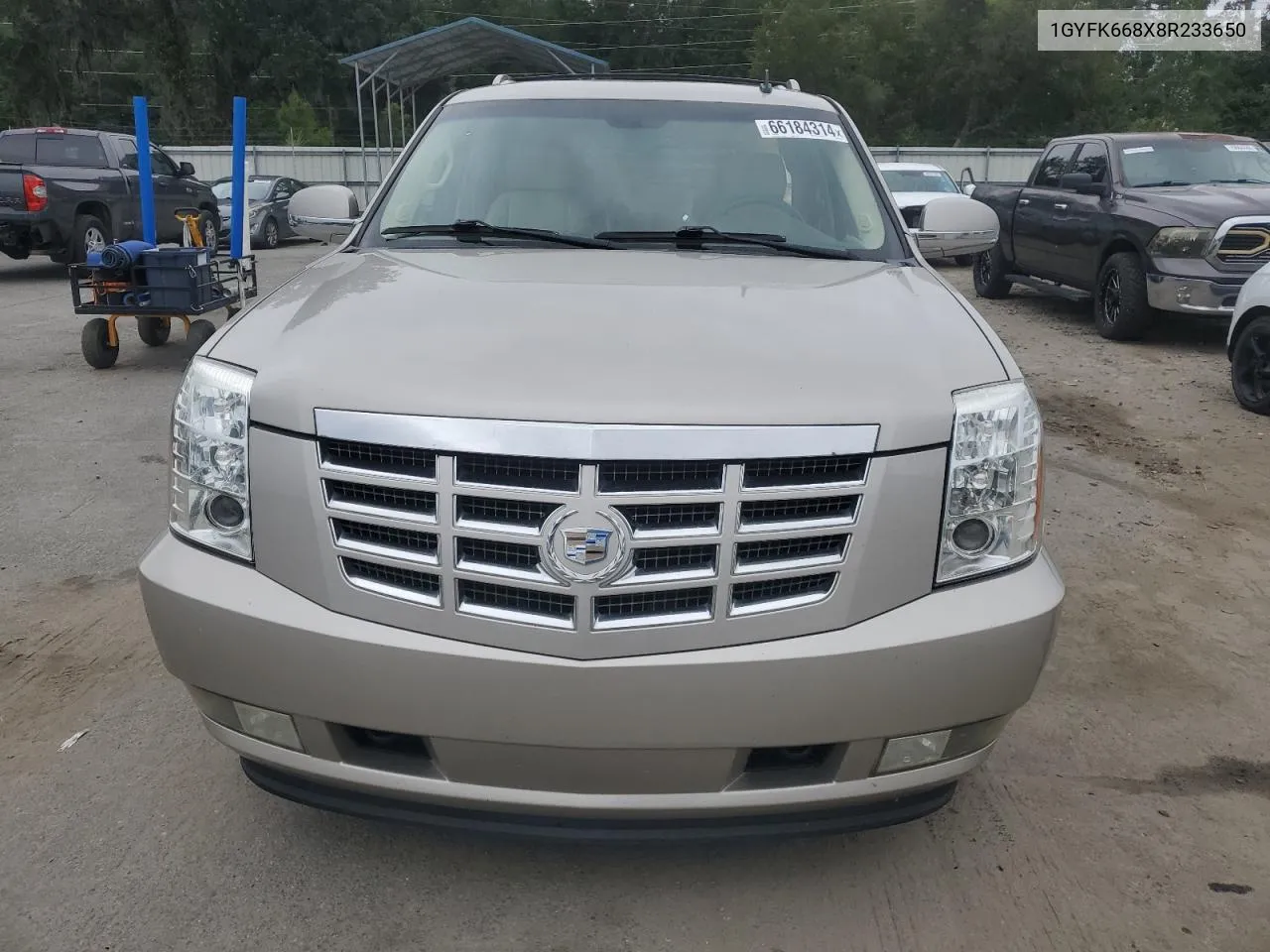 2008 Cadillac Escalade Esv VIN: 1GYFK668X8R233650 Lot: 66184314