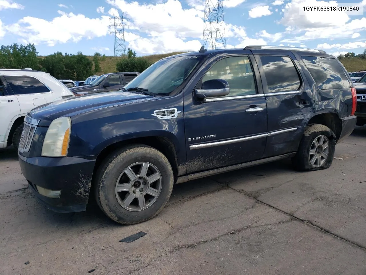 2008 Cadillac Escalade Luxury VIN: 1GYFK63818R190840 Lot: 68706904