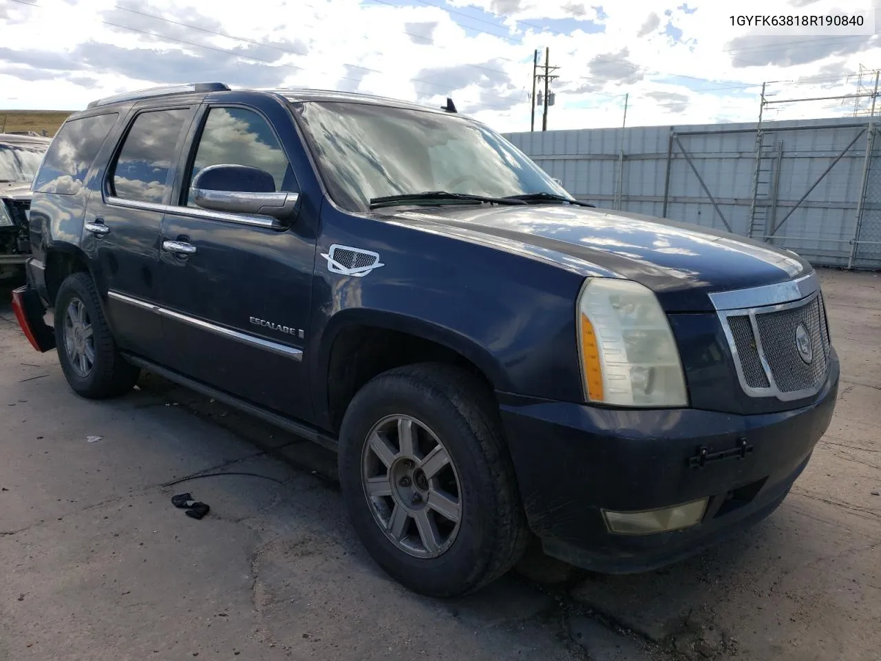 2008 Cadillac Escalade Luxury VIN: 1GYFK63818R190840 Lot: 68706904