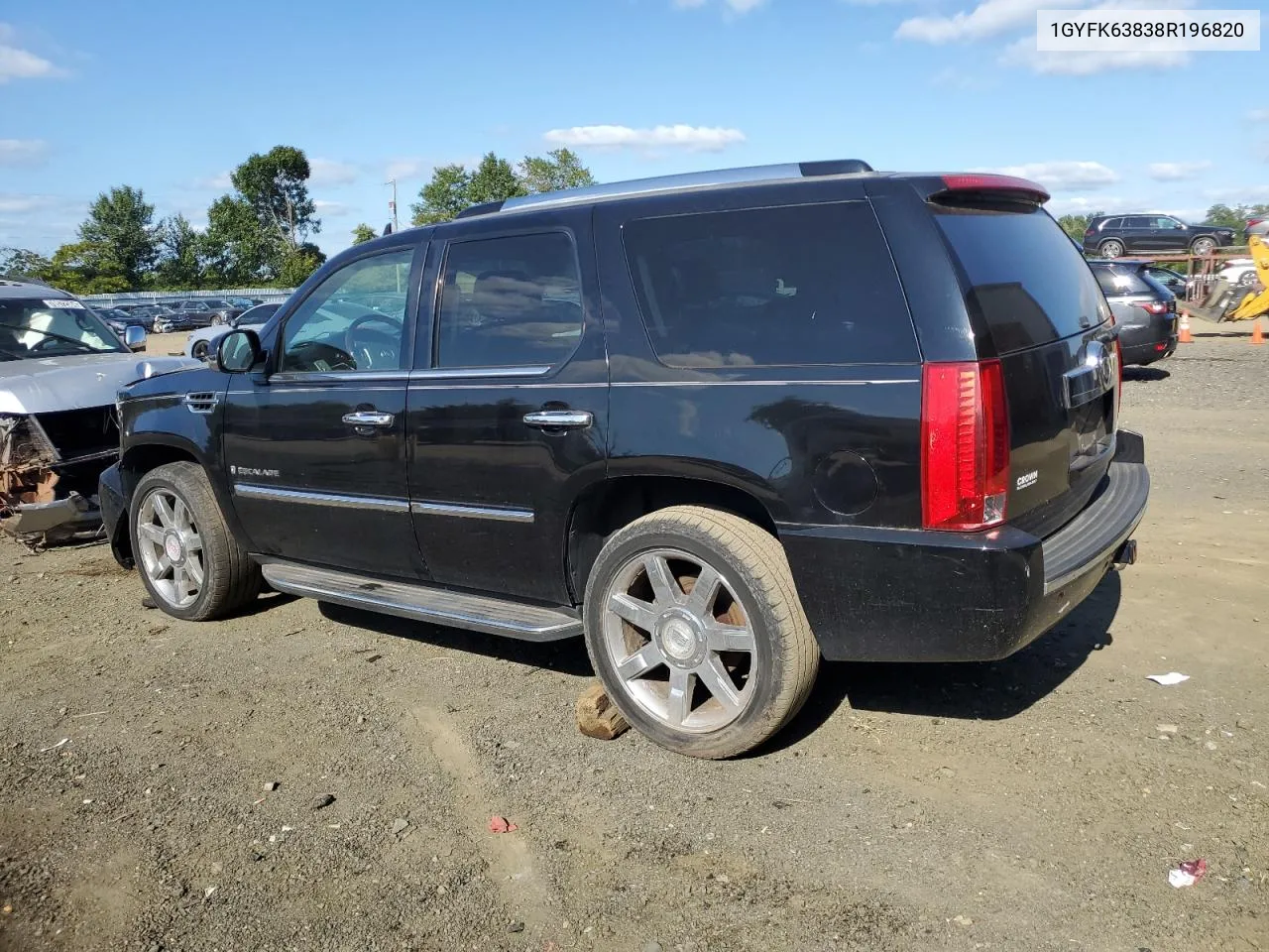 2008 Cadillac Escalade Luxury VIN: 1GYFK63838R196820 Lot: 70383064