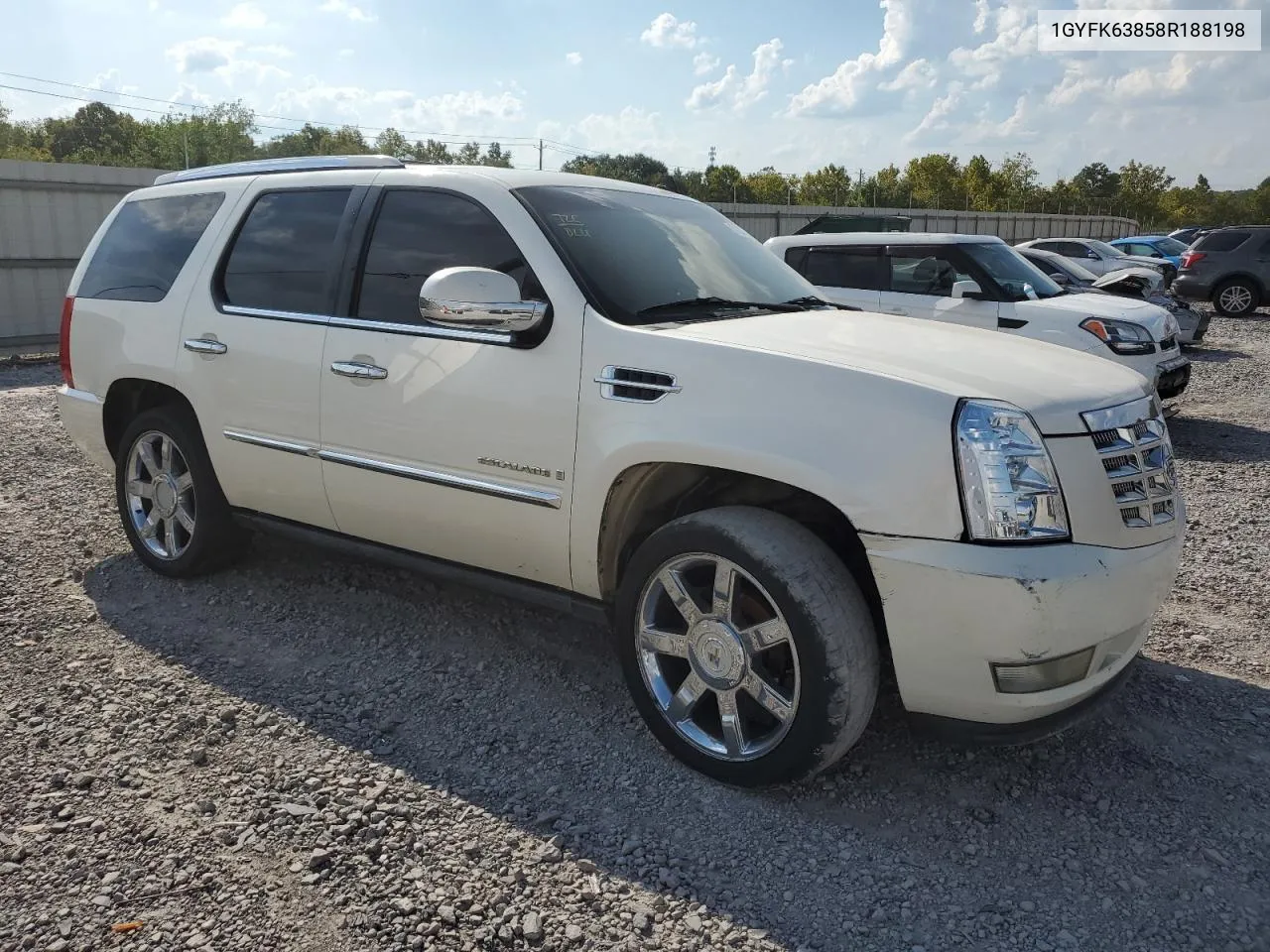 2008 Cadillac Escalade Luxury VIN: 1GYFK63858R188198 Lot: 71745224