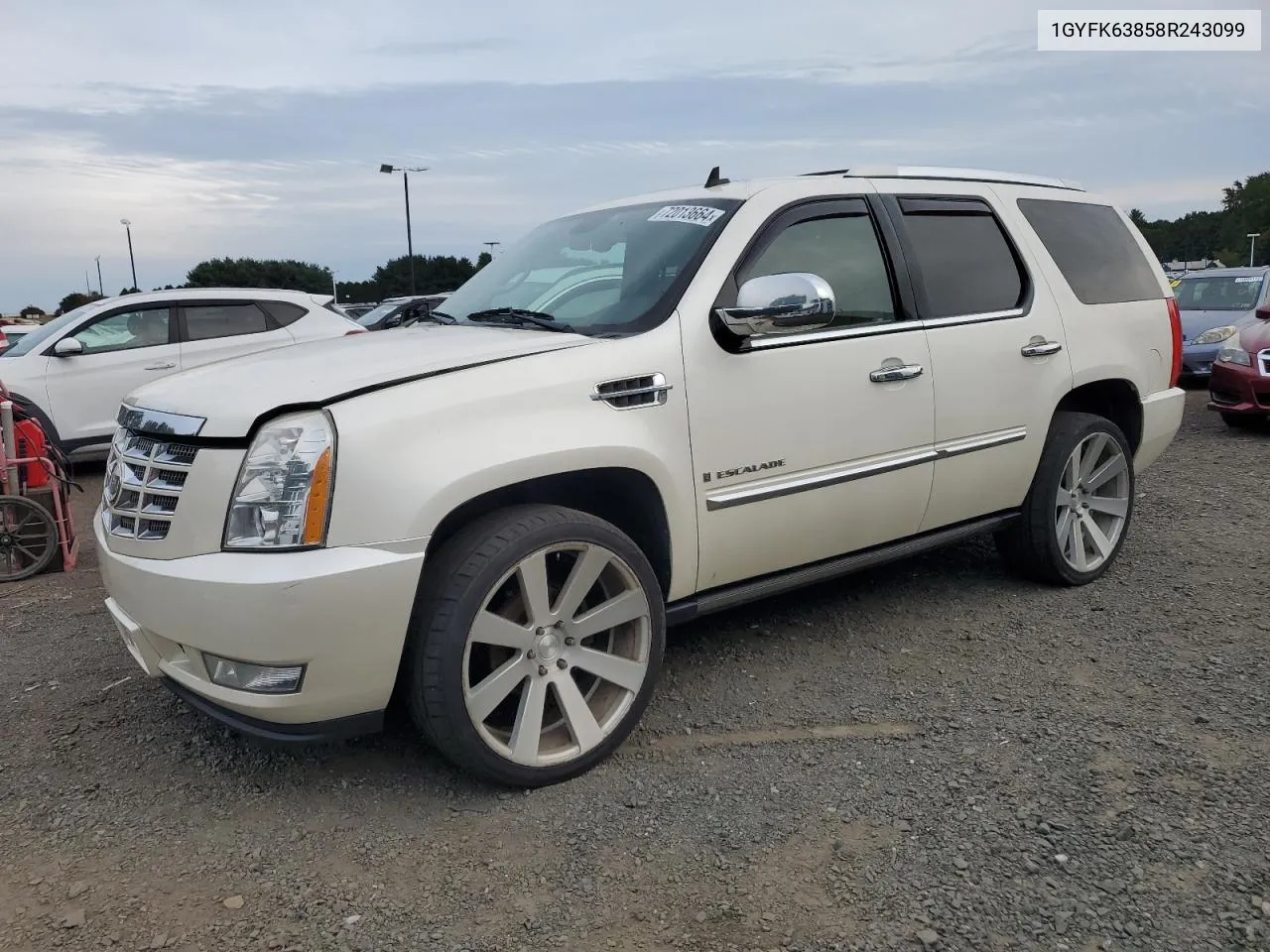 2008 Cadillac Escalade Luxury VIN: 1GYFK63858R243099 Lot: 72013664