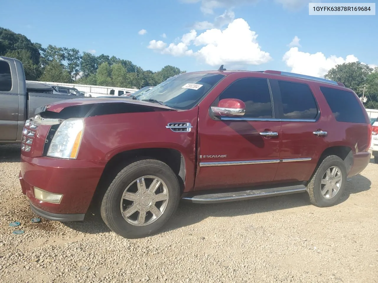 2008 Cadillac Escalade Luxury VIN: 1GYFK63878R169684 Lot: 72682384