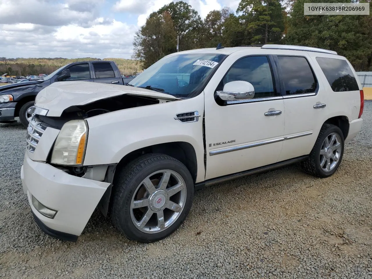 2008 Cadillac Escalade Luxury VIN: 1GYFK63818R206969 Lot: 77742154