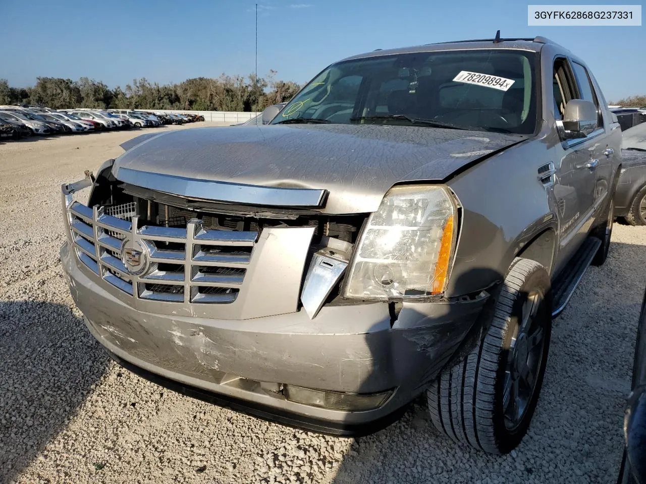 2008 Cadillac Escalade Ext VIN: 3GYFK62868G237331 Lot: 78209894