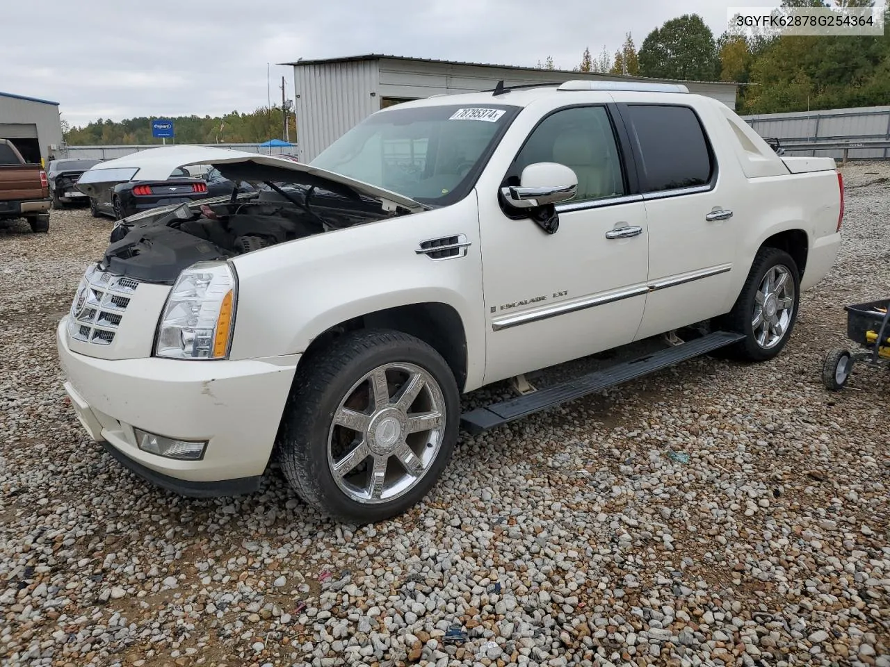 2008 Cadillac Escalade Ext VIN: 3GYFK62878G254364 Lot: 78795374