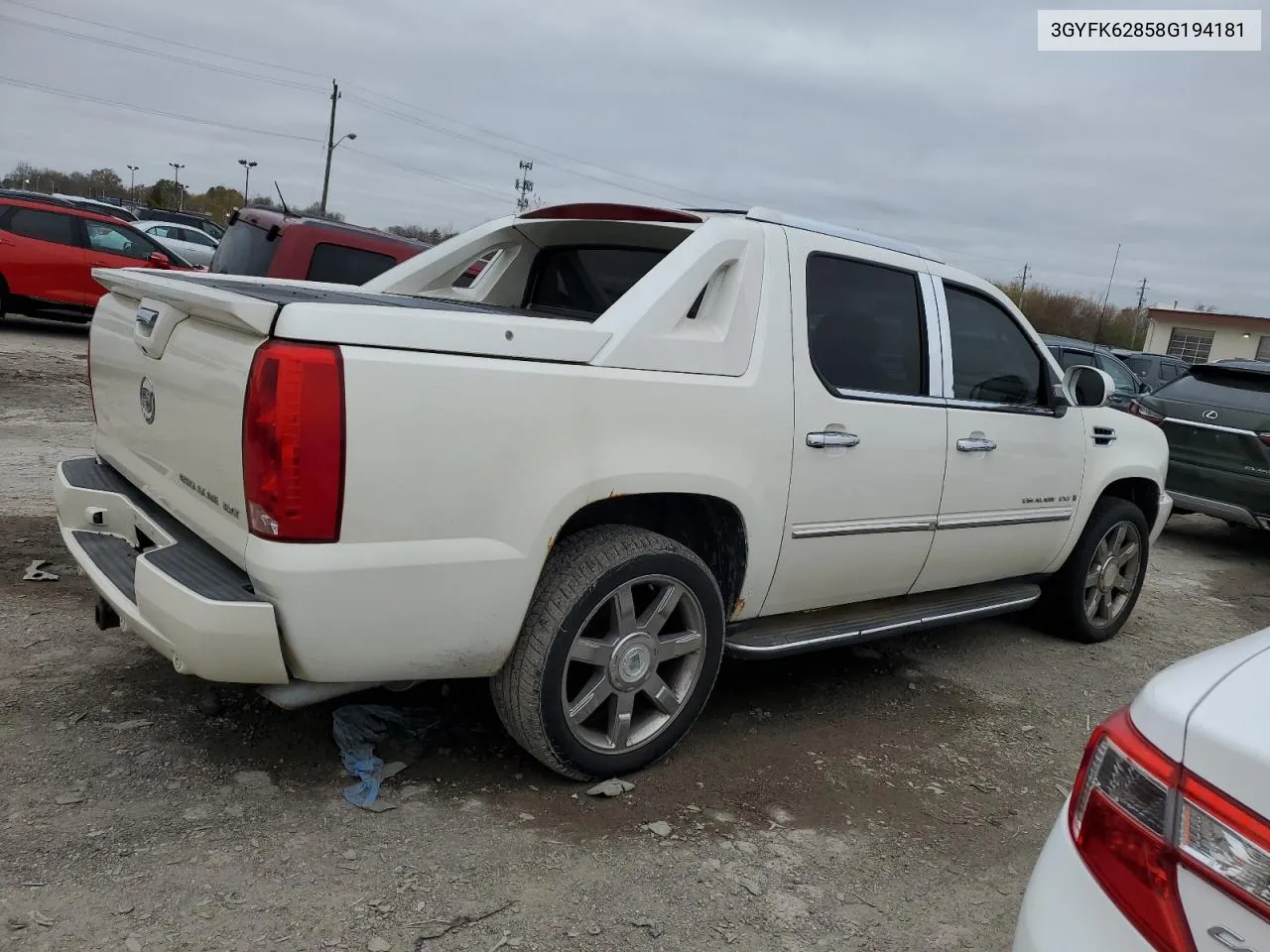 2008 Cadillac Escalade Ext VIN: 3GYFK62858G194181 Lot: 79318884