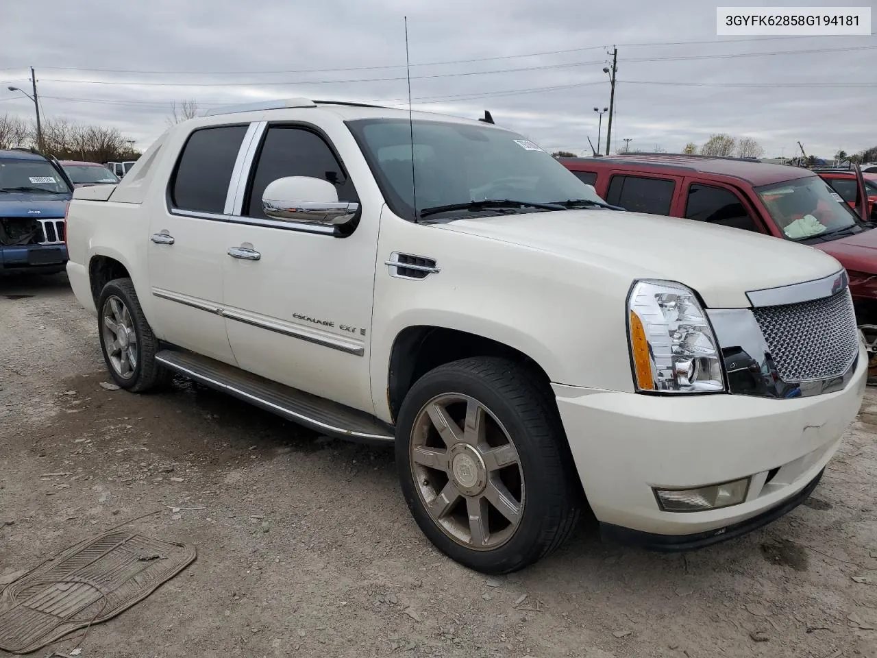 2008 Cadillac Escalade Ext VIN: 3GYFK62858G194181 Lot: 79318884