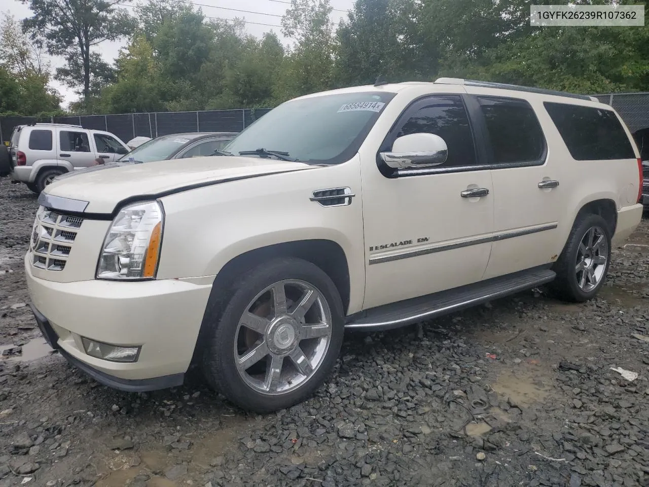 2009 Cadillac Escalade Esv Luxury VIN: 1GYFK26239R107362 Lot: 68584914