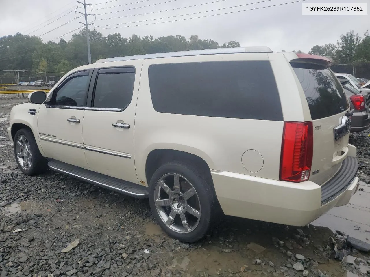 2009 Cadillac Escalade Esv Luxury VIN: 1GYFK26239R107362 Lot: 68584914