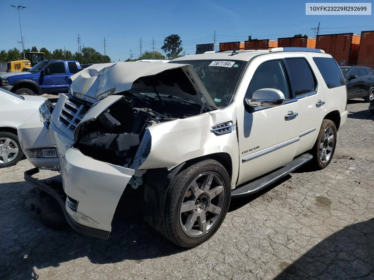 2009 Cadillac Escalade Luxury VIN: 1GYFK23229R292699 Lot: 73671184