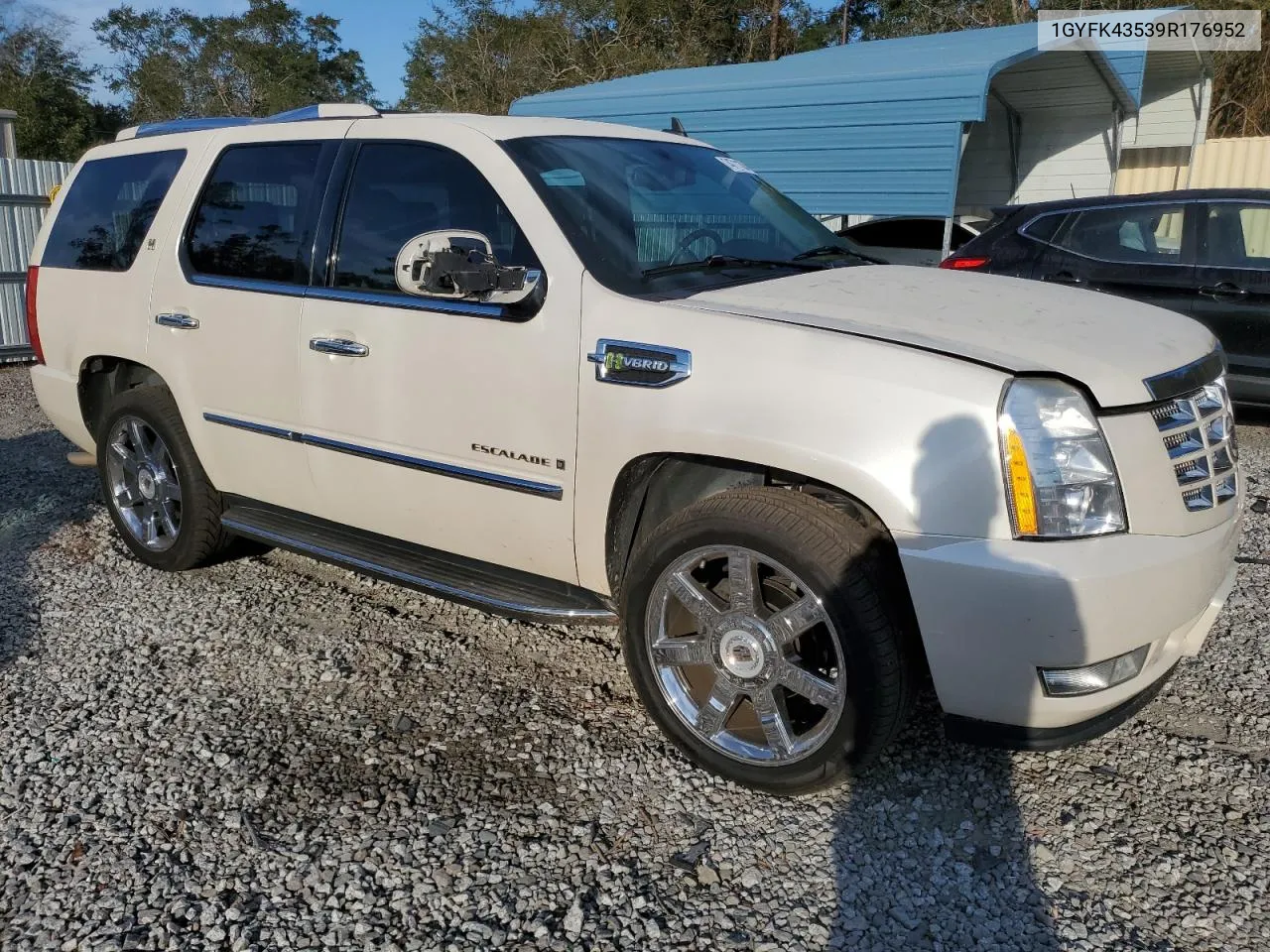 2009 Cadillac Escalade Hybrid VIN: 1GYFK43539R176952 Lot: 74711304