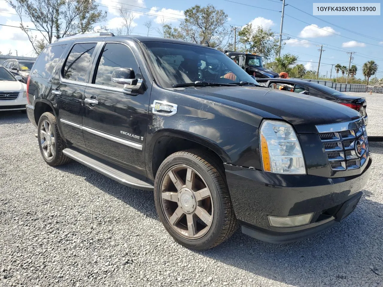 2009 Cadillac Escalade Hybrid VIN: 1GYFK435X9R113900 Lot: 79496024