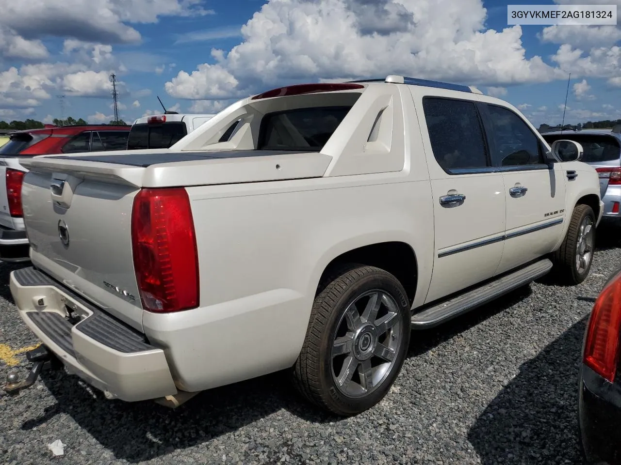 2010 Cadillac Escalade Ext Luxury VIN: 3GYVKMEF2AG181324 Lot: 73859544