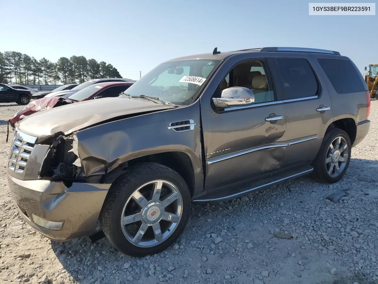 2011 Cadillac Escalade Luxury VIN: 1GYS3BEF9BR223591 Lot: 72508614