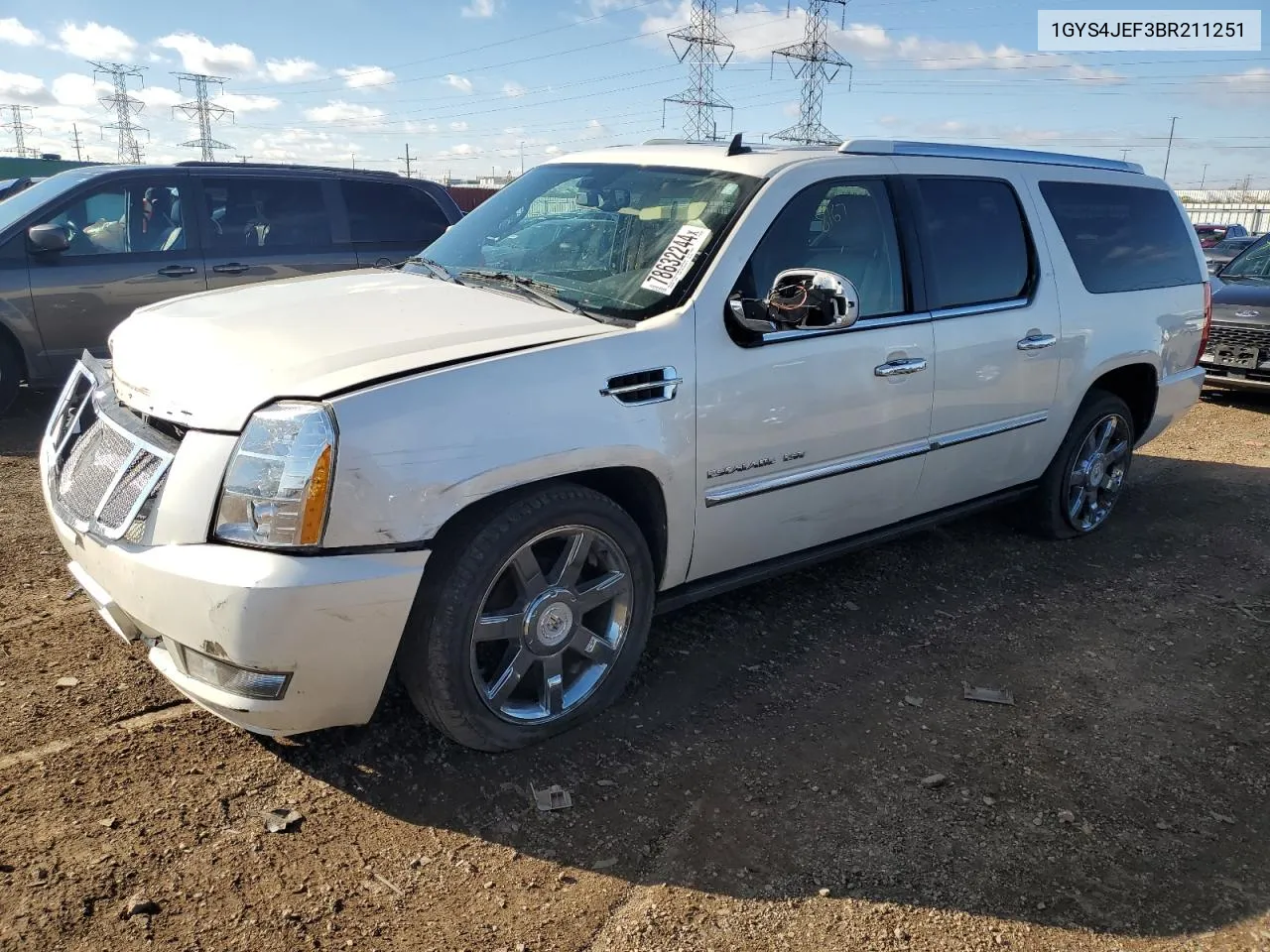 2011 Cadillac Escalade Esv Premium VIN: 1GYS4JEF3BR211251 Lot: 78632244