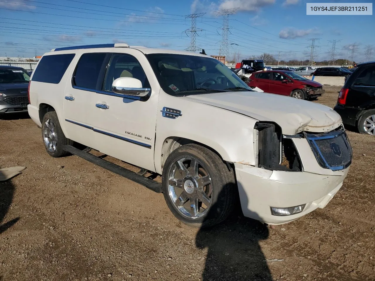 2011 Cadillac Escalade Esv Premium VIN: 1GYS4JEF3BR211251 Lot: 78632244