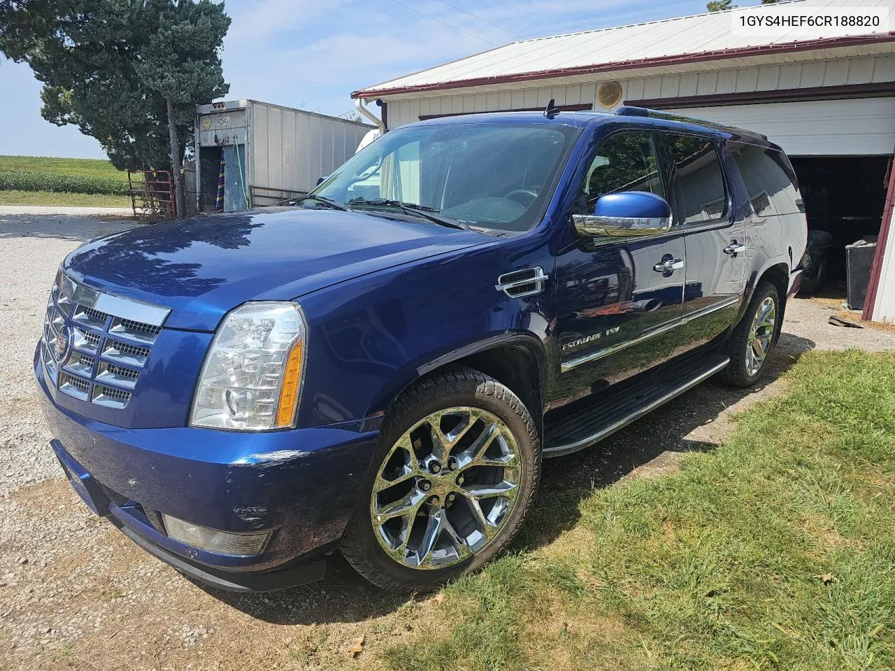 1GYS4HEF6CR188820 2012 Cadillac Escalade Esv Luxury