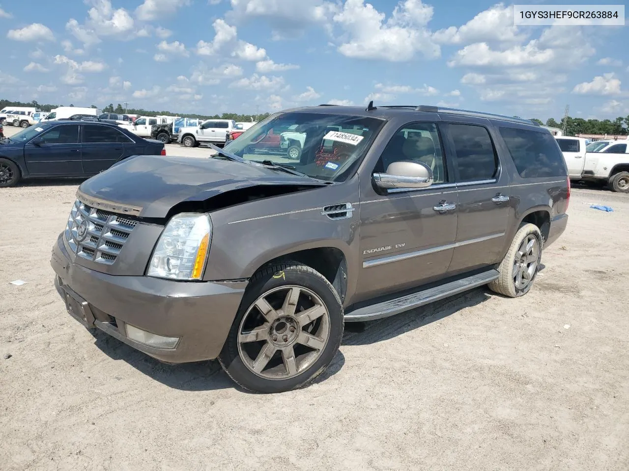 2012 Cadillac Escalade Esv Luxury VIN: 1GYS3HEF9CR263884 Lot: 71485034