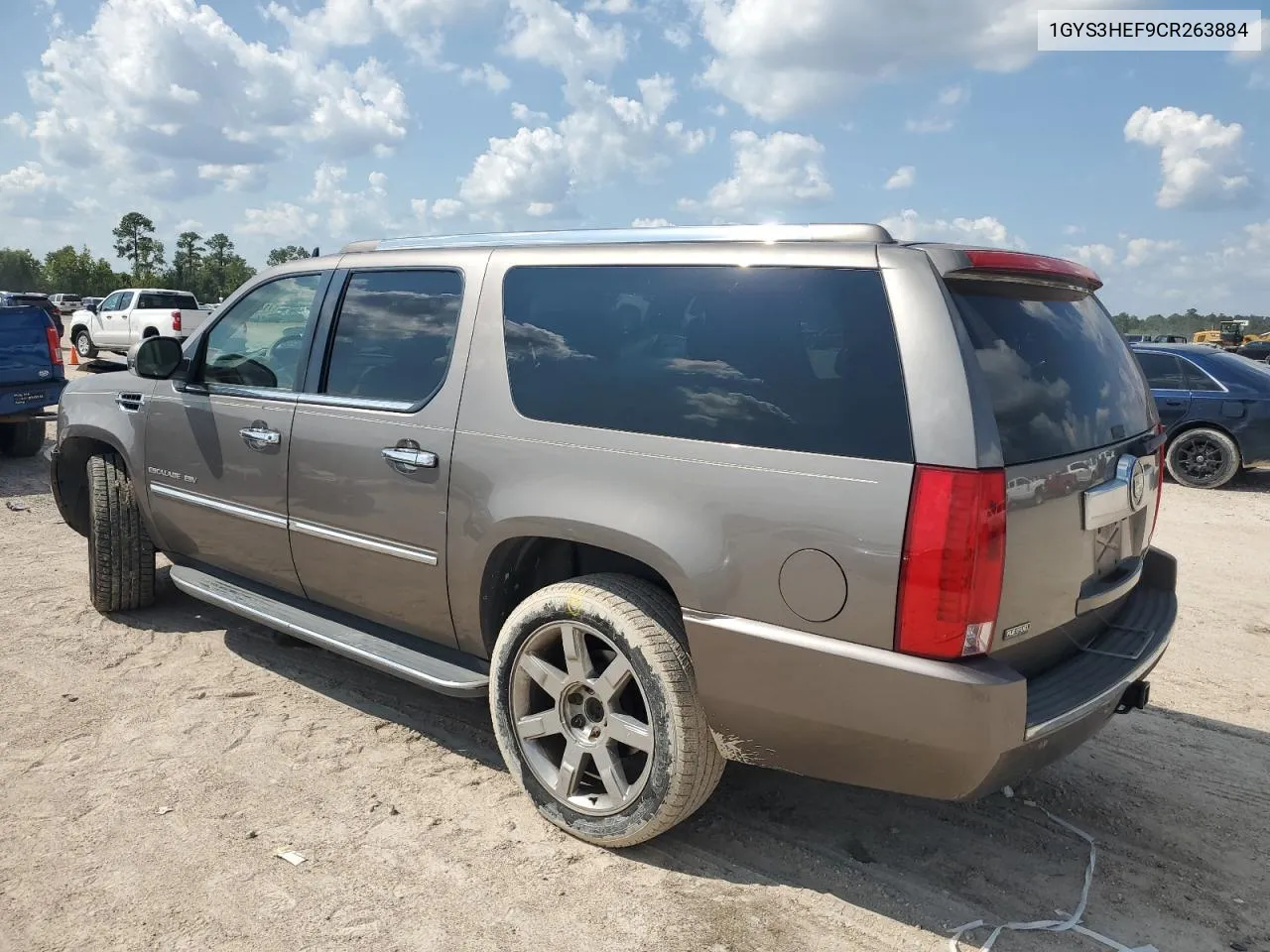 2012 Cadillac Escalade Esv Luxury VIN: 1GYS3HEF9CR263884 Lot: 71485034