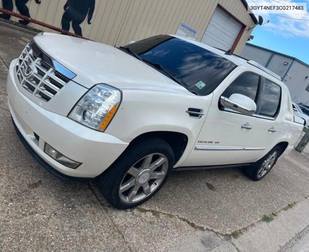 2012 Cadillac Escalade Ext Premium VIN: 3GYT4NEF3CG217483 Lot: 73172284