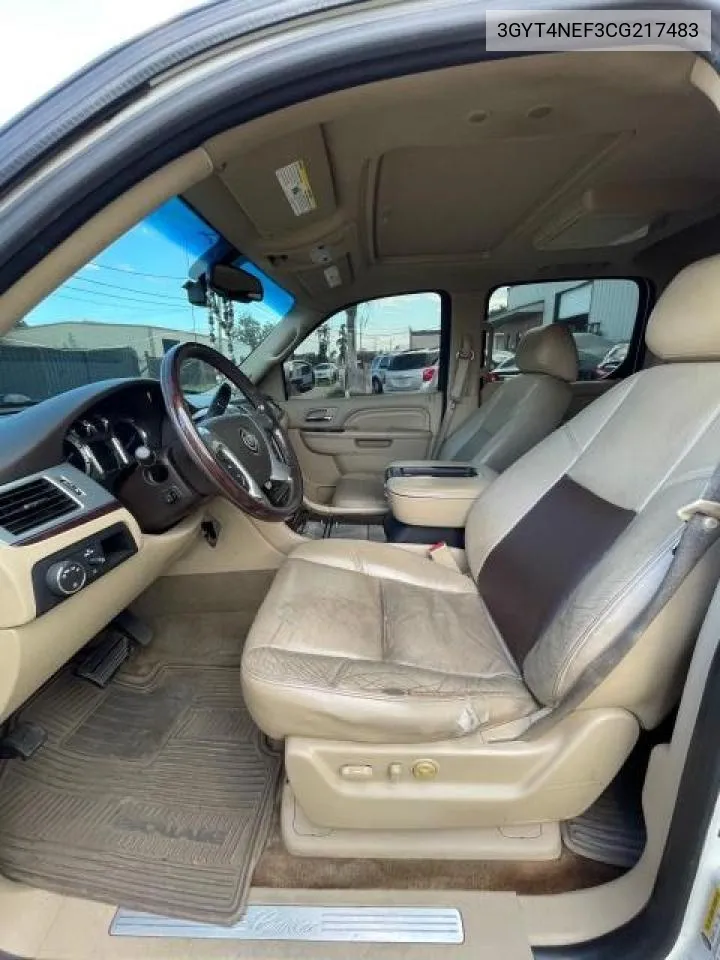 2012 Cadillac Escalade Ext Premium VIN: 3GYT4NEF3CG217483 Lot: 73172284