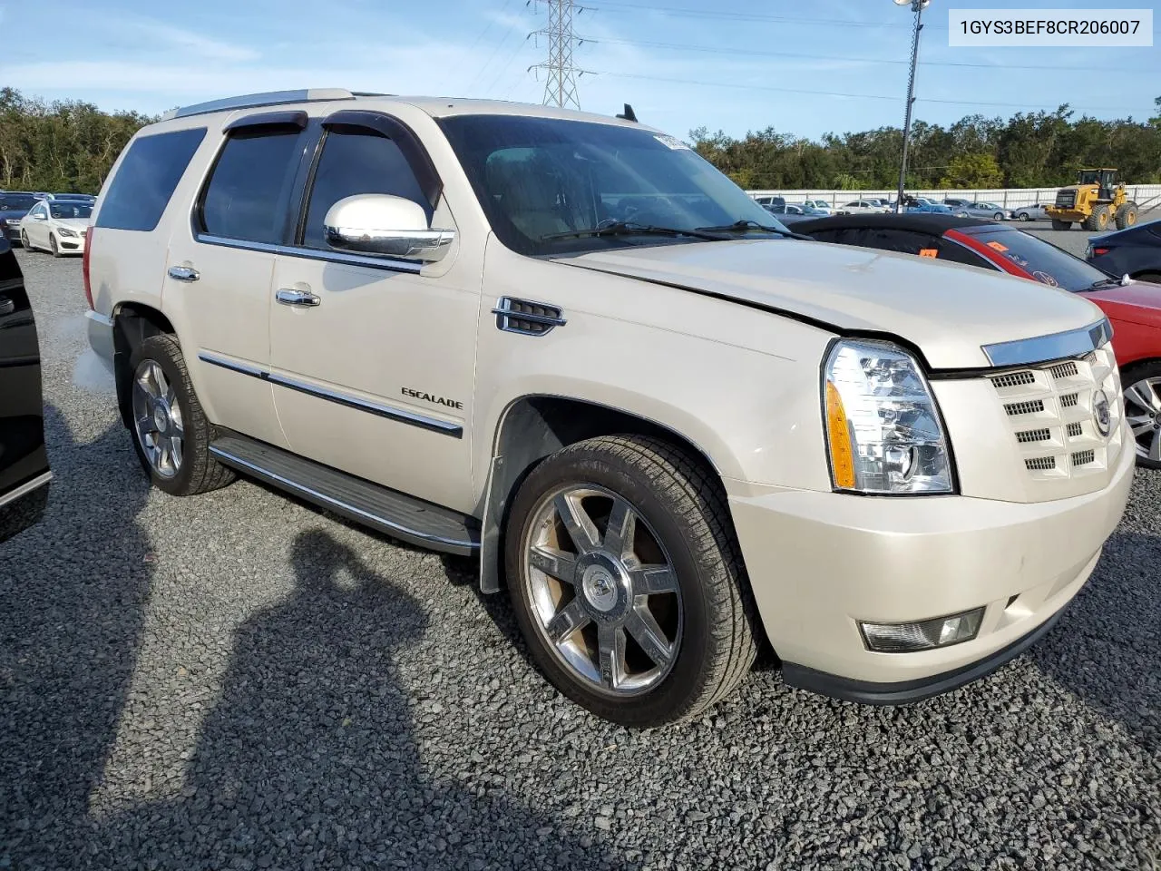 2012 Cadillac Escalade Luxury VIN: 1GYS3BEF8CR206007 Lot: 75913134