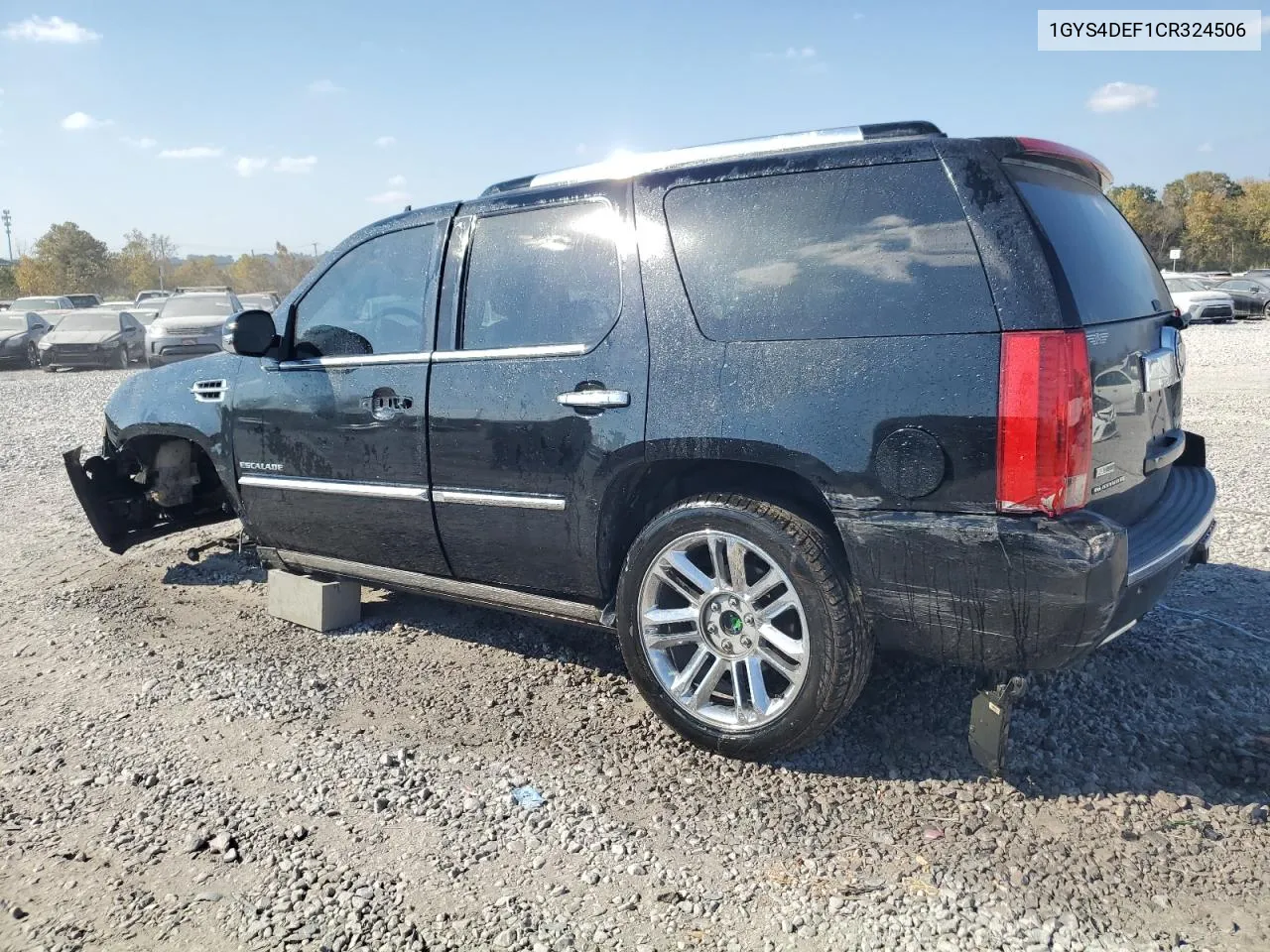 2012 Cadillac Escalade Platinum VIN: 1GYS4DEF1CR324506 Lot: 77648884