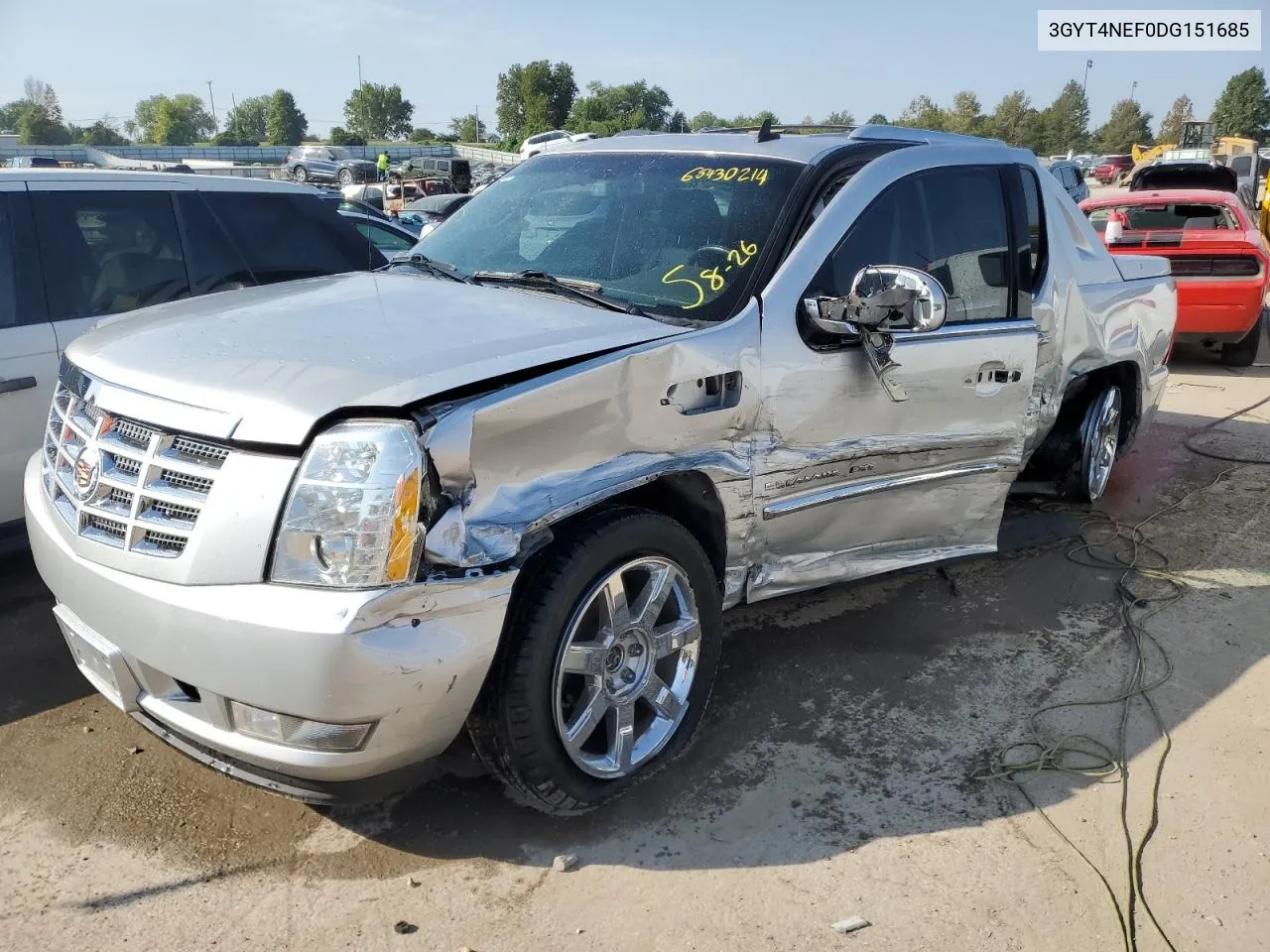 2013 Cadillac Escalade Ext Premium VIN: 3GYT4NEF0DG151685 Lot: 68430214