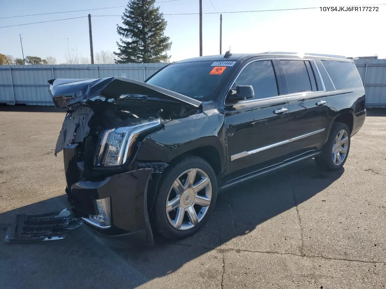 2015 Cadillac Escalade Esv Premium VIN: 1GYS4JKJ6FR177272 Lot: 77531444