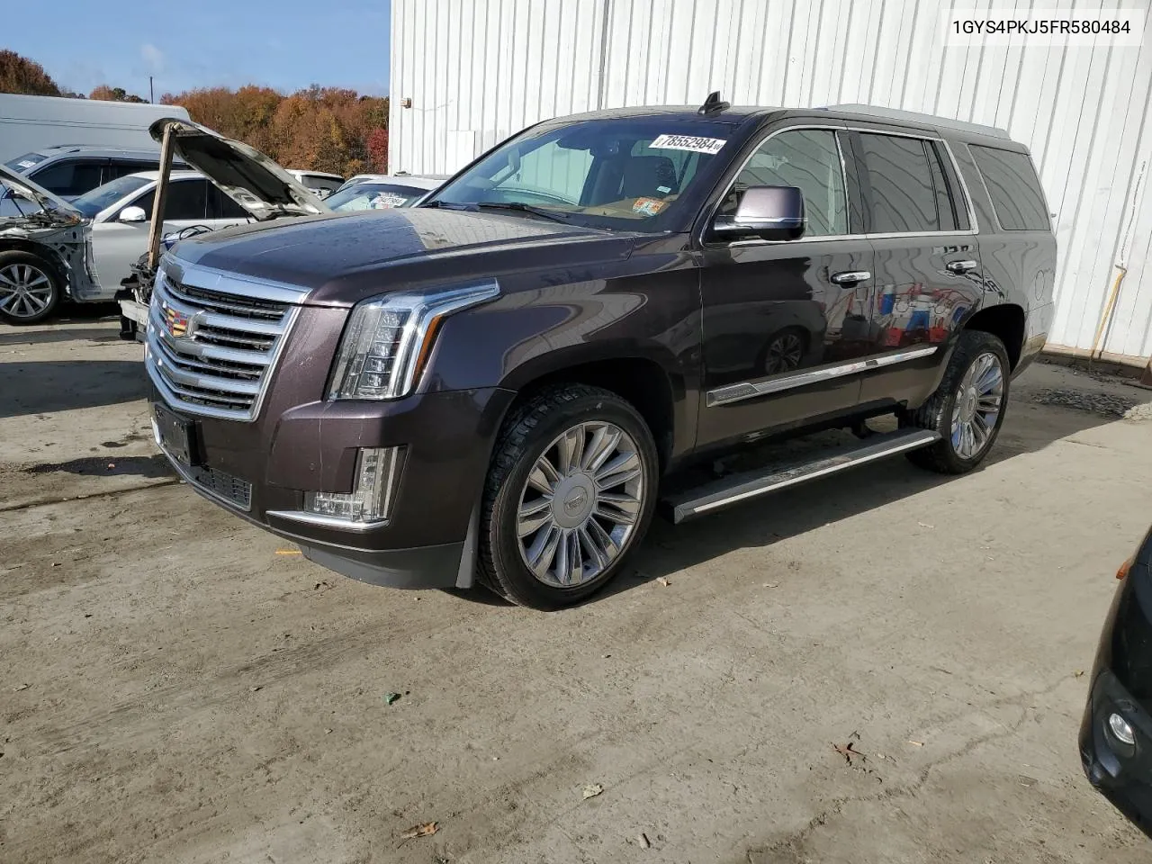 2015 Cadillac Escalade Platinum VIN: 1GYS4PKJ5FR580484 Lot: 78552984