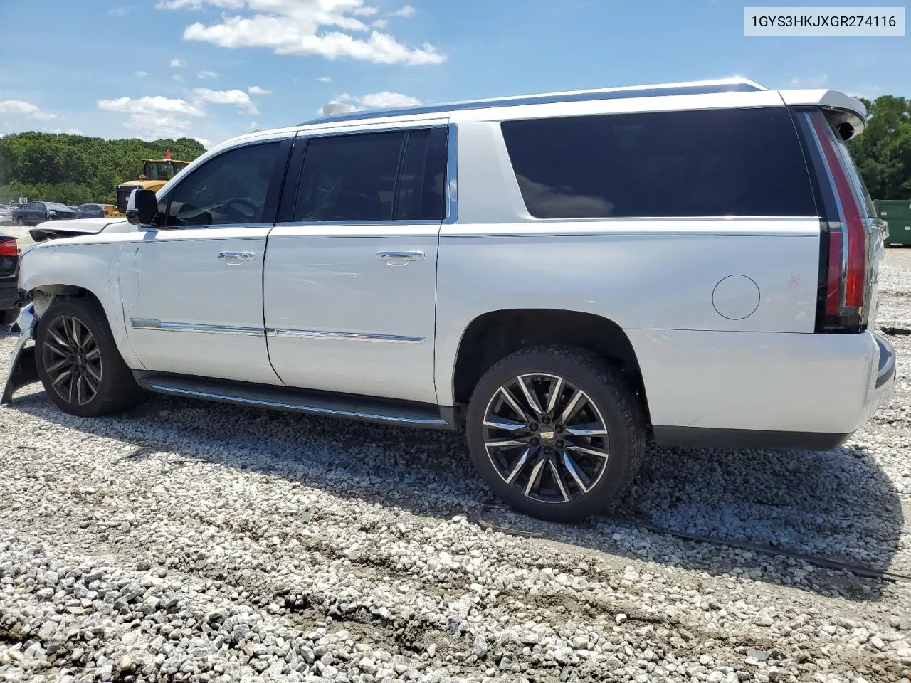 1GYS3HKJXGR274116 2016 Cadillac Escalade Esv Luxury