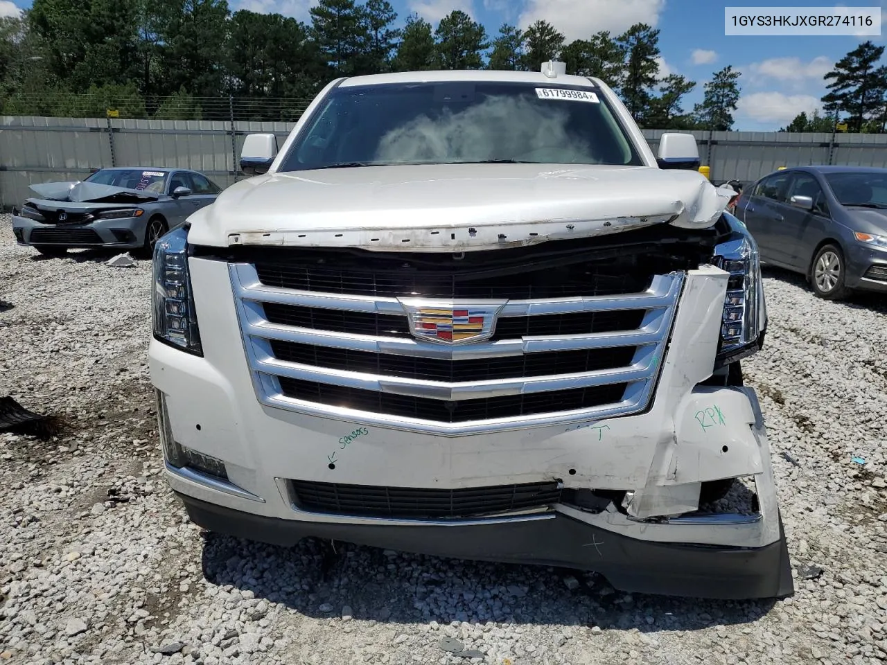 1GYS3HKJXGR274116 2016 Cadillac Escalade Esv Luxury