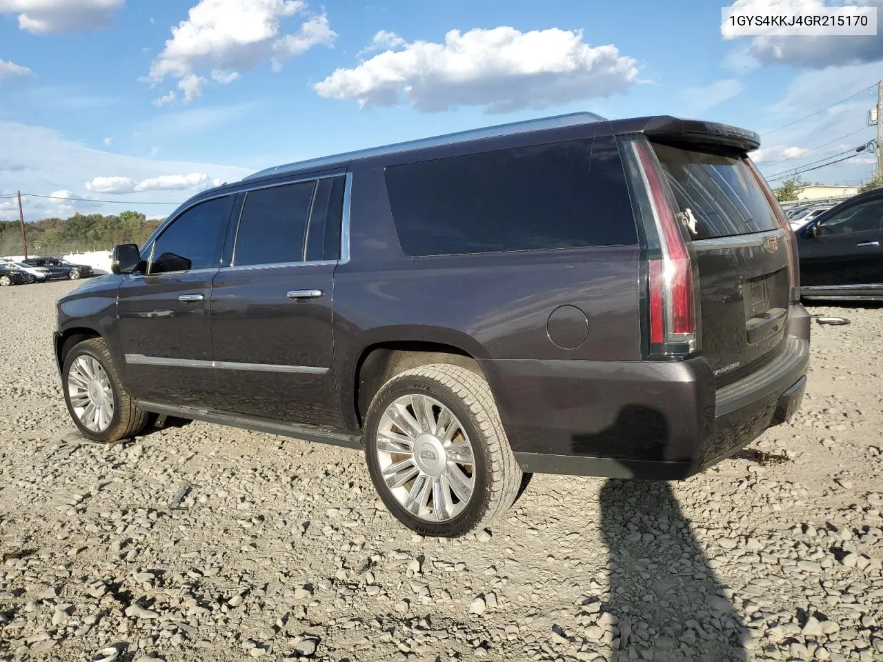 2016 Cadillac Escalade Esv Platinum VIN: 1GYS4KKJ4GR215170 Lot: 74111564