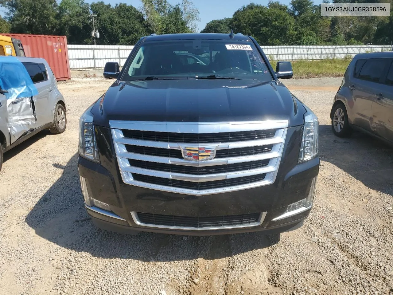 2016 Cadillac Escalade VIN: 1GYS3AKJ0GR358596 Lot: 74187384