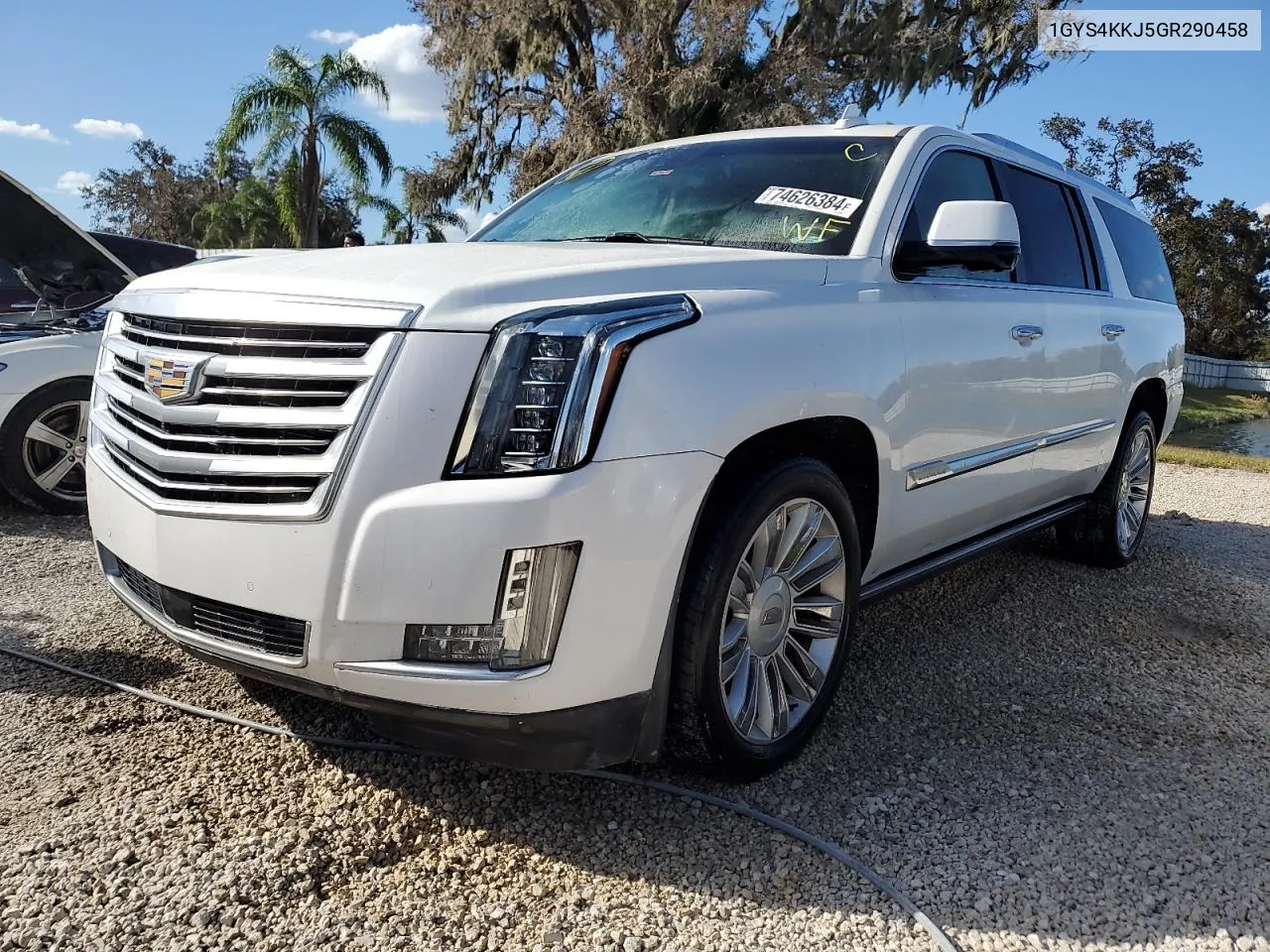 2016 Cadillac Escalade Esv Platinum VIN: 1GYS4KKJ5GR290458 Lot: 74626384