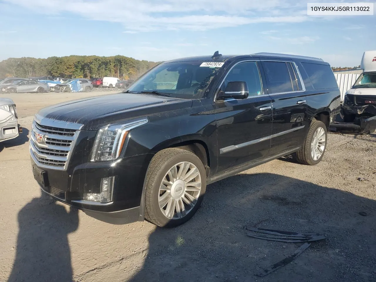 2016 Cadillac Escalade Esv Platinum VIN: 1GYS4KKJ5GR113022 Lot: 75842824