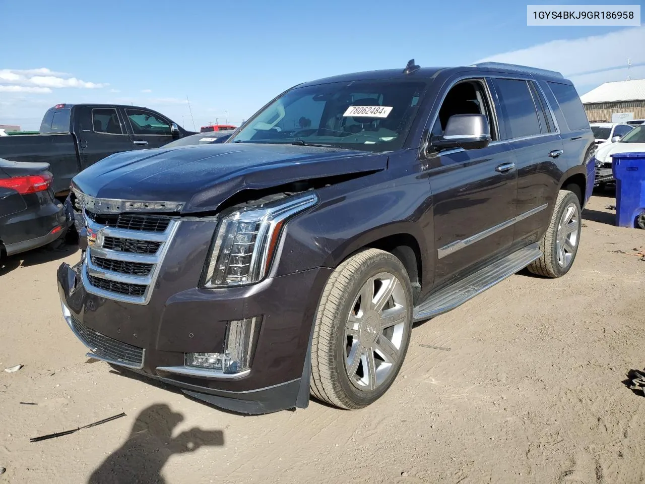 2016 Cadillac Escalade Luxury VIN: 1GYS4BKJ9GR186958 Lot: 78062484