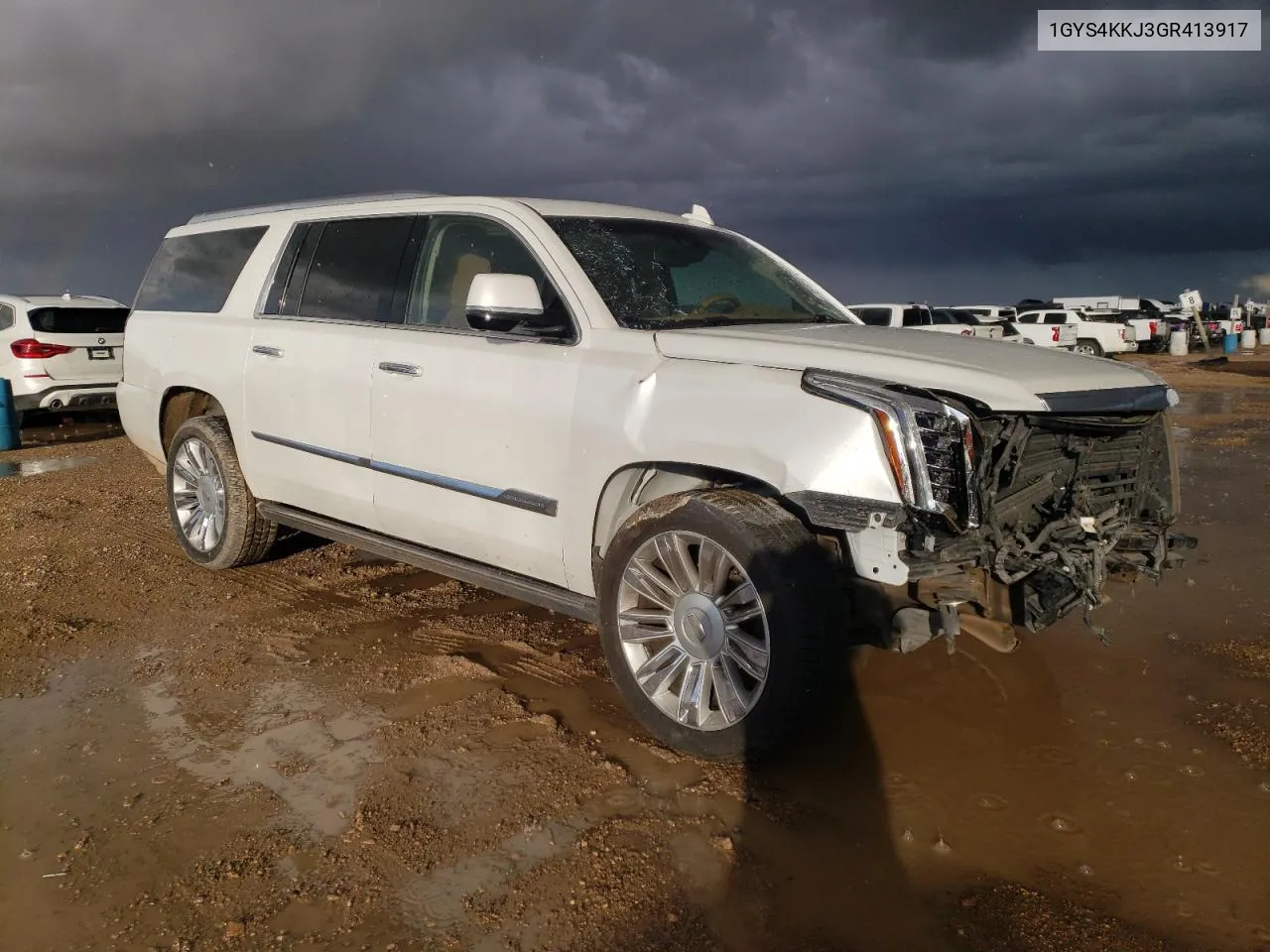 2016 Cadillac Escalade Esv Platinum VIN: 1GYS4KKJ3GR413917 Lot: 78860284